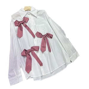 Chemise à manches longues pour femme avec nœud papillon 3D, tendance - Product Image 5