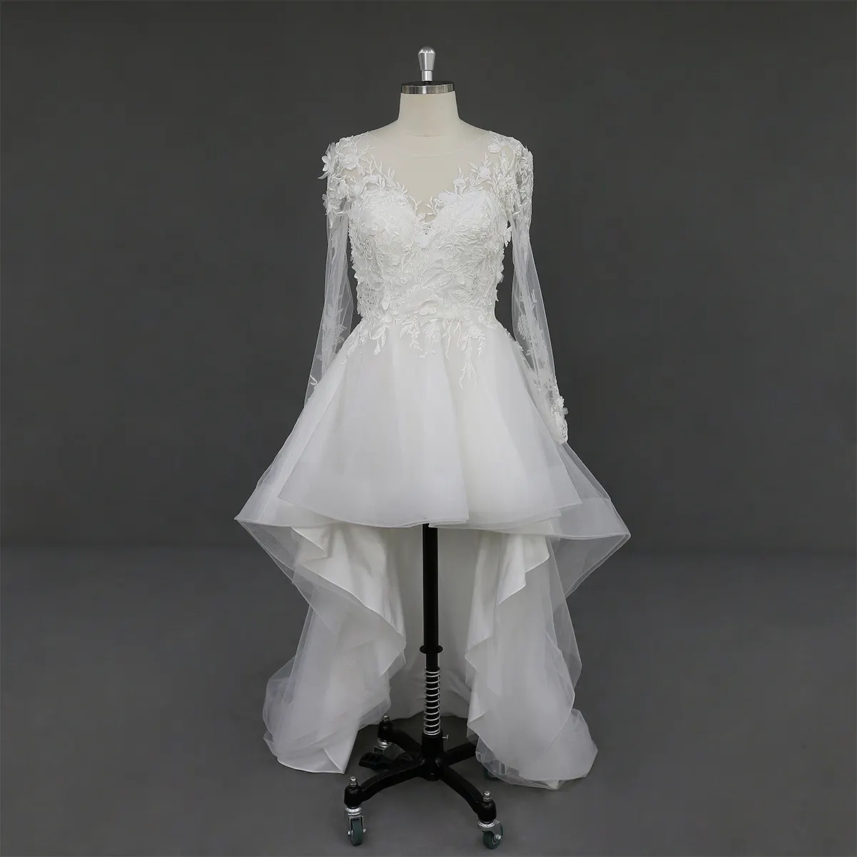 Lorie — robe de mariée 2 en 1, tenue de mariage Sexy avec fleurs 3D, ouverture frontale