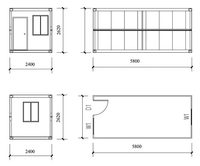 Module de conteneur préfabriqué moderne et pliable de 20 pieds et 40 pieds, prêt à l'emploi, pour maison, bureau, mini-maison, bar, cuisine, école, entrée, centre commercial