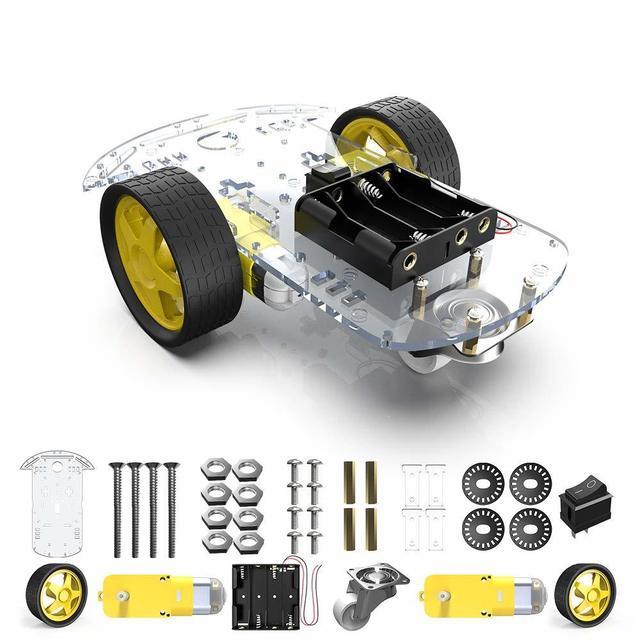 2WD Smart Robot Car Chassis Kit with Speed Encoder for Arduinos 51 M26 DIY Education Robot Smart Car Kit