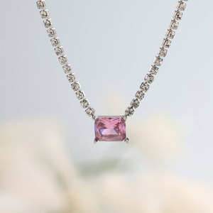 Collier pendentif tendance en acier inoxydable 316L personnalisé, bijoux fins, collier tennis avec zircon en forme de cœur pour femmes - Product Image 4