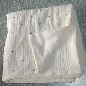 Manta Envolvente de Muselina de Algodón para Bebé, Diseño Personalizado, Manta para Cuna, Cochecito, Cama, Manta Suave para Niños Pequeños, Manta de Gasa para Bordar con Nombre - Product Image 4