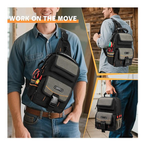 Bolsa de Hombro para Herramientas de Electricista y Aire Acondicionado, de Tela Oxford Resistente, Gran Capacidad, Diseño Nuevo, con Cierre - Product Image 2