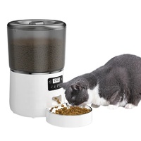 Distributeur automatique intelligent pour animaux de compagnie 4L avec bol en acier inoxydable 304, étanche, contrôle à distance par application, distributeur de nourriture pour chats, WiFi, batterie de secours