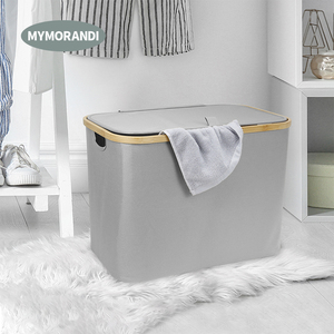 Giỏ Tre Có Thể Gập Lại Giỏ Giặt <span class=keywords><strong>Hamper</strong></span> Quần Áo Bẩn Tổ Chức Lưu Trữ <span class=keywords><strong>Hamper</strong></span> Có Nắp - Product Image 3