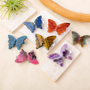 กิ๊บติดผมรูปผีเสื้อทำมือจากคริสตัลธรรมชาติสำหรับของที่ระลึกขายส่ง - Product Image 6