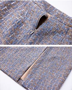 2023 autunno <span class=keywords><strong>Tweed</strong></span> abito formale moderno da donna tailleur alla moda di alta classe da donna <span class=keywords><strong>Tweed</strong></span> tailleur - Product Image 3