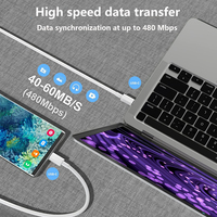 Câble Type C 1m 2m 3m 60W 65W PD Charge rapide Câble de chargeur de données USB C vers Type C d'origine pour Iphone Macbook Ordinateur portable Tablette