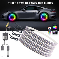 Kit d'éclairage de roue blanc pur 17 pouces en promotion – Accessoires auto, éclairage LED de roue haute qualité, 5 ou 10 rangées