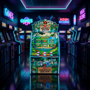 Animals Whack 32 Machine d'arcade à monnayeur, jeu de récompense par marteau, machine à tickets et à prix, 300W - Product Image 3