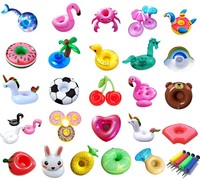 Supports de Boissons Gonflables Personnalisés avec Logo pour Vente en Gros – Porte-Gobelets Gonflables Flottants pour Fêtes Estivales à la Piscine – Divers Modèles de Flotteurs à Boissons