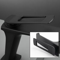 Robinet de lavabo contemporain noir mat chromé à levier unique, supporte le logo personnalisé
