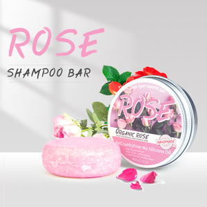 Shampooing <span class=keywords><strong>Solide</strong></span> <span class=keywords><strong>Bio</strong></span> à la Rose Nourrissant Hydratant Anti-Frisottis Cheveux Lisses Brillance Soyeuse <span class=keywords><strong>Naturel</strong></span> Zéro Déchet Pour Tous Types de Cheveux - Product Image 1