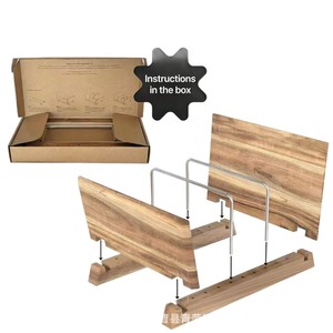 Wooden <b>Record</b> Storage <b>Rack</b> Solid Wood Desktop Display Organizer For Albums <b>Records</b> Decorative Items Multipurpose - Product Image 5
