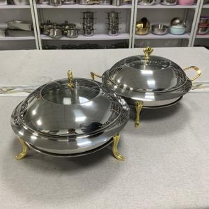 Réchaud de buffet électrique 220V en acier inoxydable avec pot intérieur en céramique en forme de couronne de 9L, fournitures de restaurant pour <span class=keywords><strong>Amazon</strong></span> Supply - Product Image 3