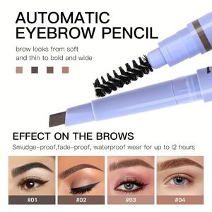 En Popüler Özel Marka Çift Uçlu Su Geçirmez Uzun Süreli 2'si 1 Arada Kaş Kalemi Kolay Kuruyan Ter Geçirmez Kaş Kalemi Fırçalı - Product Image 4