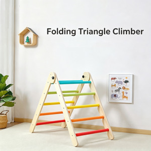 Torre de aprendizaje Montessori de madera para niños pequeños, ecológica, estructura de escalada para interiores, para desarrollar la fuerza física en los niños - Product Image 6