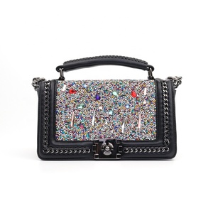Borsette da <span class=keywords><strong>donna</strong></span> di lusso impreziosite a diamanti con decorazione di catene nuovo Design <span class=keywords><strong>borse</strong></span> da <span class=keywords><strong>donna</strong></span> alla moda - Product Image 2