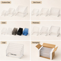 Organisateur de Documents de Bureau en Acrylique Transparent Personnalisé, Support de Courrier, Rangement de Documents, Étagère de Bureau, Vente en Gros OEM Direct Usine