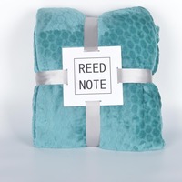 Grande couverture moelleuse en flanelle vert turquoise, super douce, pour l'hiver, couverture chauffante pour patients