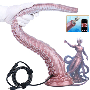 กล้องเอ็นโดสโคป <span class=keywords><strong>HD</strong></span> ขนาด 21.26 นิ้ว พร้อมปลั๊กซิลิโคนสำหรับสอดใส่ทางทวารหนัก รูปทรงหนวดปลาหมึกยาวพิเศษ พร้อมไฟ LED 8 ดวง สำหรับดูภาพแบบเรียลไทม์ ของเล่นทางเพศ - Product Image 1