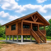 Vente Flash : Maison en Bois Européenne Traditionnelle Écologique, Villa Cabane Étanche à Deux Chambres, Kits de Cadres Préfabriqués pour Maison Familiale