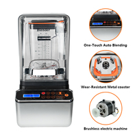 Mixeur Commercial Robuste à Faible Bruit avec Couvercle Insonorisant, 2200W, Grande Capacité 2L, pour Smoothies