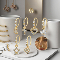 Anneau de nez Xinfocus, piercing de nez, anneau de nez 20G, boucle d'oreille pendante, acier chirurgical, piercing de créateur, boucle d'oreille pour femmes