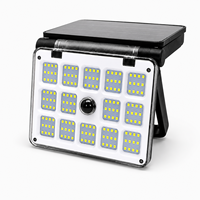 Lampe solaire de sécurité pliable avec télécommande, détecteur de mouvement PIR, étanche, LED, pour mur, clôture, patio, ferme, cour arrière