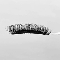 Extensions de cils russes D pour 5D, multi-couches, noir naturel, 25 mm, sans cruauté, effet ailé, bande complète, faux cils