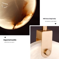 Lustre moderne simple en albâtre pour chambre modèle d'hôtel Villa vide salon bricolage lampes suspendues escalier duplex