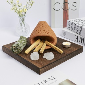 Brûleur d'encens de luxe MSH Peruvian Saint Wood, style Wabi Sabi, brûleur d'encens volcanique - Product Image 6