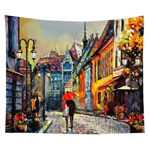 Impression Numérique <span class=keywords><strong>Ville</strong></span> Nordique Paysage de Construction Populaire Décor À La Maison Tenture Murale <span class=keywords><strong>Tapisserie</strong></span> - Product Image 6
