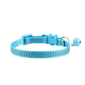 Kalung hewan peliharaan, kerah hewan peliharaan nilon warna-warni berselaput kerah bahan reflektif pola Dot empuk kucing Modern gaya sederhana kerah anjing hewan peliharaan - Product Image 3