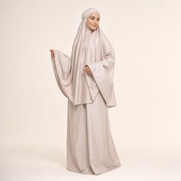 Ensemble de prière Mukena pour femmes, manchettes cloche, vêtements islamiques modestes