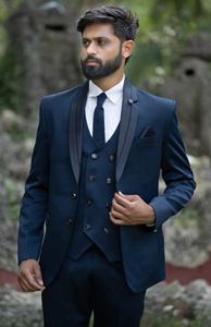 สูทสามชิ้นสไตล์ชนเผ่าที่ออกแบบมาให้ผู้ชายเสื้อสูทและกางเกงที่หรูหราเหมาะสำหรับเจ้าบ่าวและแขกในงานแต่งงาน - Product Image 2