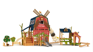 Set Altalena in Legno per Esterni per Bambini con Altalene Giocattolo e Scala per Arrampicarsi per Casa, Giardino, Scuola e Parco Giochi - Product Image 3