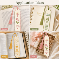 Christliche Geschenke Glaube Über Angst Lesezeichen Maßgefertigte Stickerei Stoff-Lesezeichen für Buchliebhaber Personalisierte Religiöse Geschenke