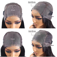 4x4 2x6 Wig bob depan renda Wig rambut manusia # 1B warna rambut Vietnam mentah produk jual Panas 2024 penjual Henan Beli banyak
