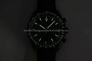 Reloj Mecánico para Pareja Master Speed DARKSIDE of the MOON con Correa de Cuero Genuino, Resistente al Agua, para Hombre - Product Image 6