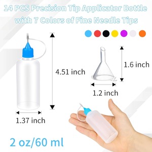 HadiyahBeauty 5ml 6ml 7ml 8ml 10ml 15ml 20ml Flacon de précision rechargeable avec compte-gouttes applicateur à pointe d'<span class=keywords><strong>aiguille</strong></span> - Product Image 4