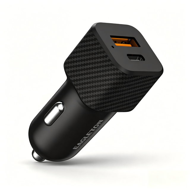 Car Charger USB-A Type-C Fast Charging Mobile Phone Adapter PD QC3.0 Cell Phone Quick Car Charger for iPhone Samsung Huawei
