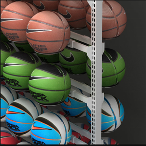 Negozio a doppio lato 6 strati da basket calcio calcio sport in metallo espositore attrezzature per la palla Rack di stoccaggio - Product Image 3