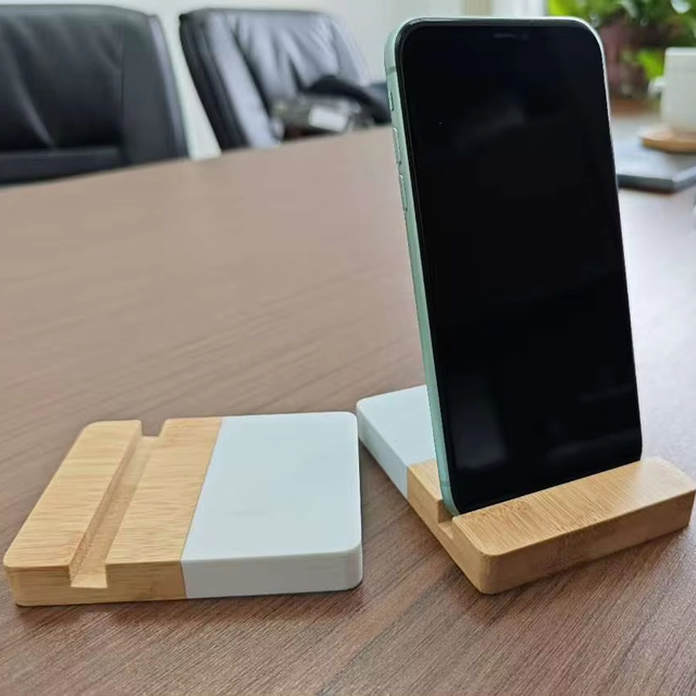 Wholesale New Released Cell Phone Holder Marble Bamboo Mobile Phone Holder Phone Stand