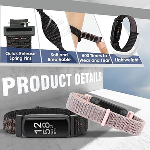 Vente directe d'usine, sangles <span class=keywords><strong>en</strong></span> nylon pour <span class=keywords><strong>Fitbit</strong></span> Inspire 3/Inspire 2/Inspire HR/Inspire/<span class=keywords><strong>Fitbit</strong></span> Ace 3/Ace 2, sangle pour femmes, hommes, enfants - Product Image 5