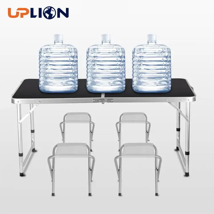 Uplion 싼 야외 캠핑 테이블 알루미늄 식사 접는 의자 테이블 세트