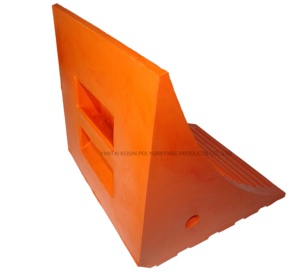 Cale de roue en uréthane PU de sécurité <span class=keywords><strong>pour</strong></span> camion lourd 120 tonnes UC1210, antidérapante, cale de roue de véhicule, cale de roue de voiture UWC12 - Product Image 2