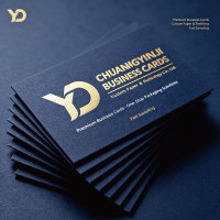Cartes de visite personnalisées en papier fantaisie avec logo personnalisé, options de couleur et marquage à chaud pour la promotion de la marque