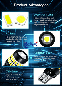 Ampoule LED T10 IKAS Factory, ampoule LED Canbus pour voiture, lumière blanche 6000K, éclairage intérieur de voiture, 12V, petite taille, ampoules LED haute luminosité - Product Image 5