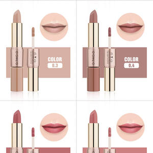 Fabricant Vente <span class=keywords><strong>Pas</strong></span> <span class=keywords><strong>Cher</strong></span> Double Tête Antiadhésive Coupe 2-<span class=keywords><strong>en</strong></span>-1 Brillant À Lèvres Mat Et Rouge À Lèvres Liquide - Product Image 6